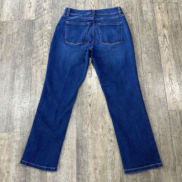 LL Bean CLASSIC FIT Size 6 Petite Mid Rise Straight Leg Jeans Denim Pants 27x27 - Picture 10 of 13